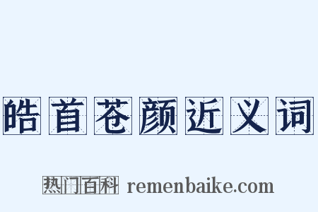 皓首苍颜近义词是什么意思的图片